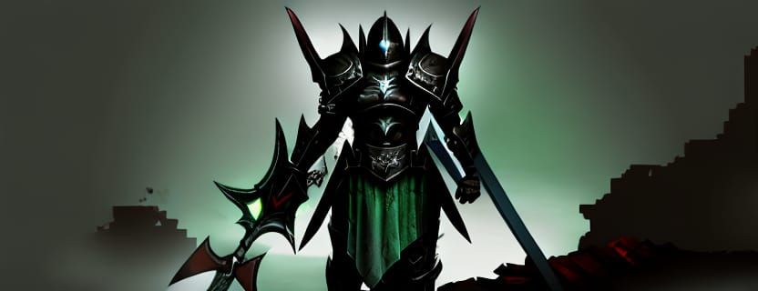 Alien Battle-Axe Champion in Full Armor