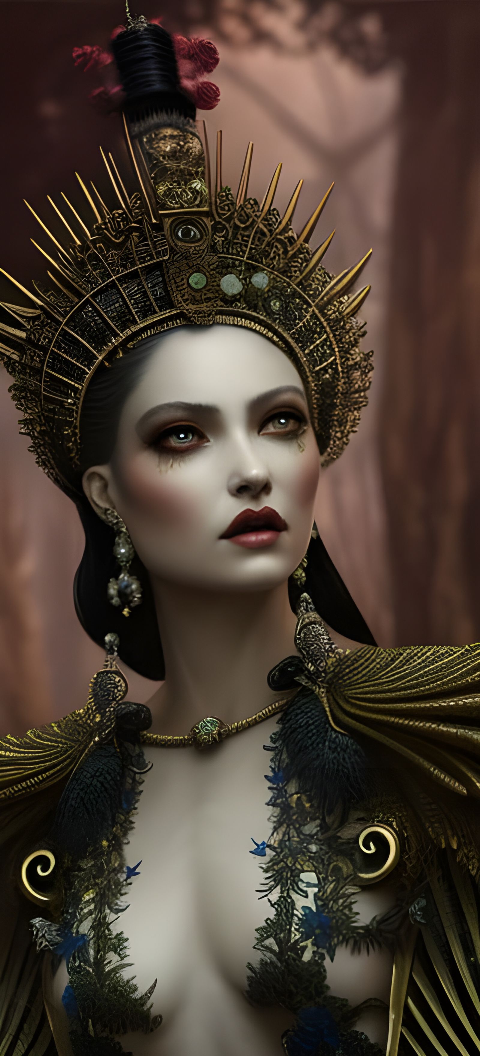 Queen of Fortune in Hyper-Detailed Digital Illustration
