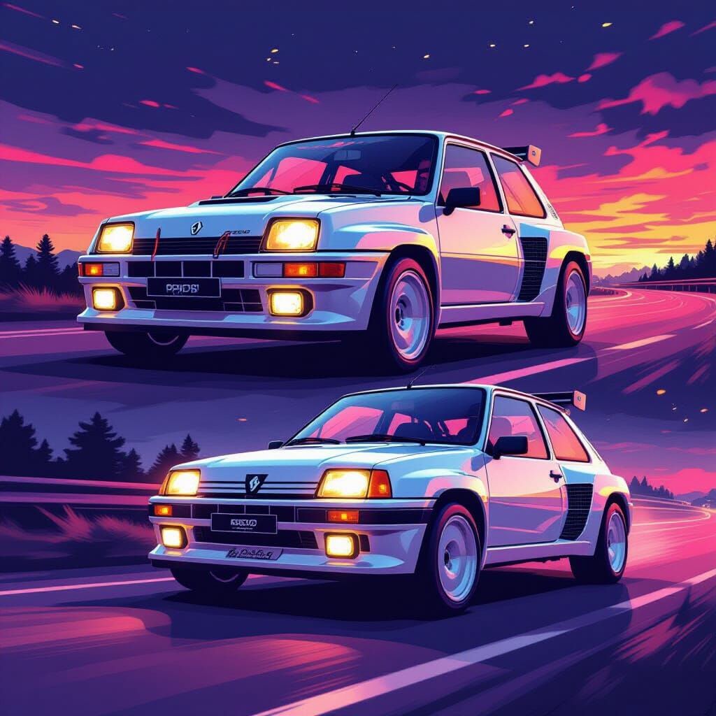 Renault 5 Turbo and Peugeot 205 GTI: Retro-Futuristic Rally