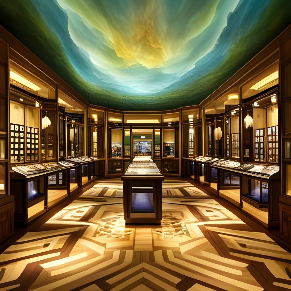 Luxury Jewelry Shop Inside a Crystalline Cave