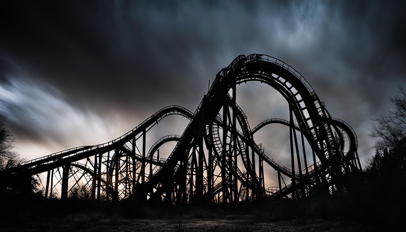 Sinister Abandoned Roller Coasters at Twilight