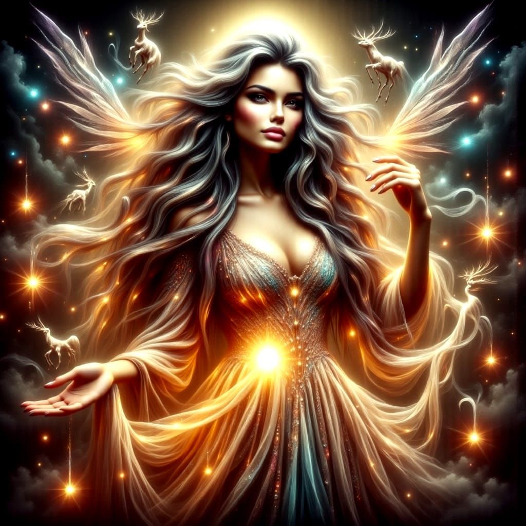 Nordic Goddess of the Sun Awakens Enchanted World in Hyperre...