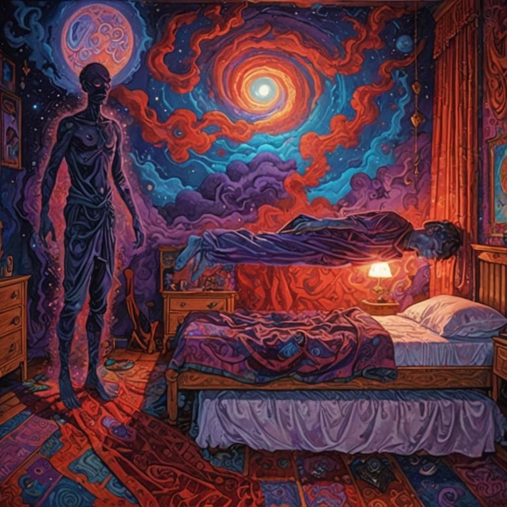 Dreamscape: Shadow Entities Levitate a Human in Psychedelic ...