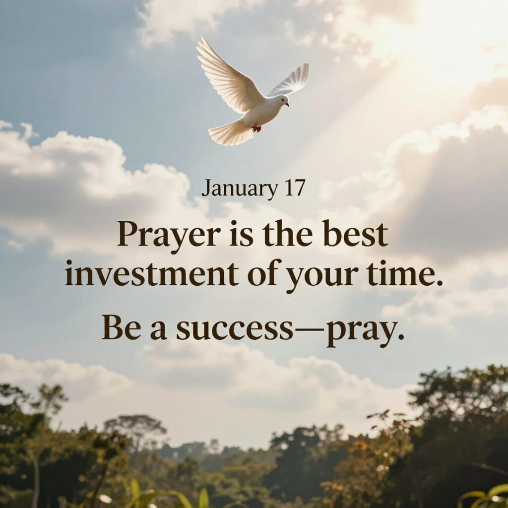 Hopeful Christian Poster: Success Through Faith