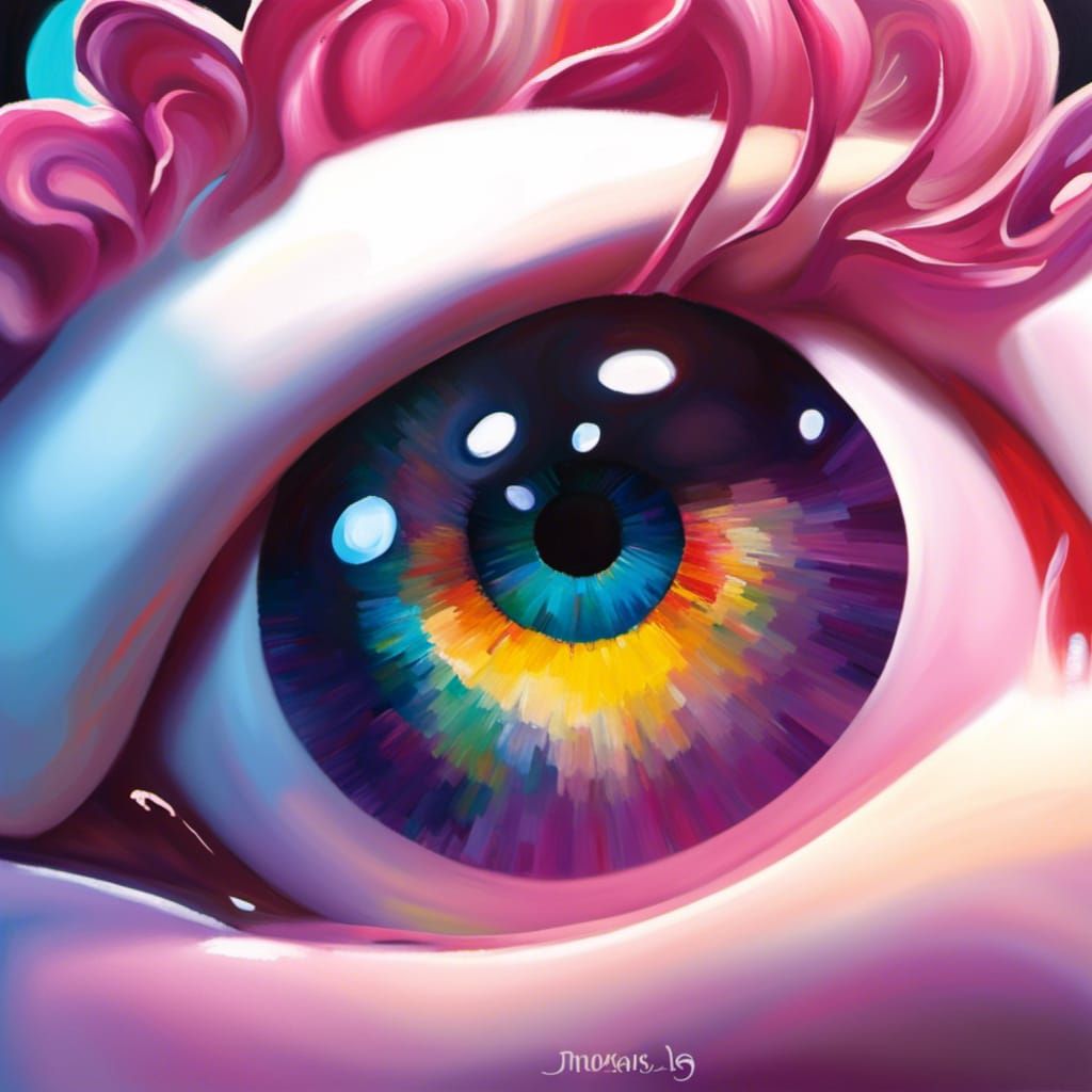 Colorful Textured Paint in Expressionist Style