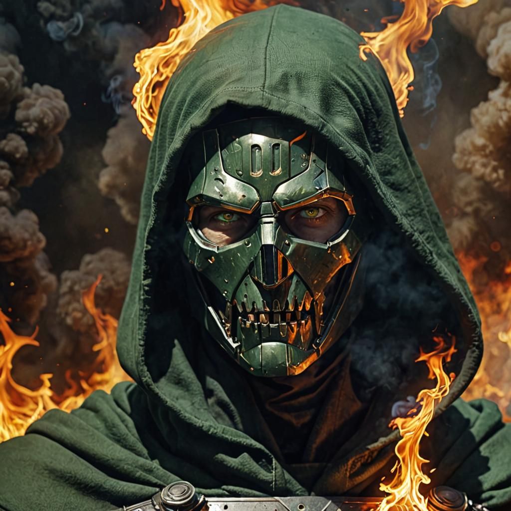 Dr. Doom Ablaze on Venus: Schjerfbeck-Inspired Portrait