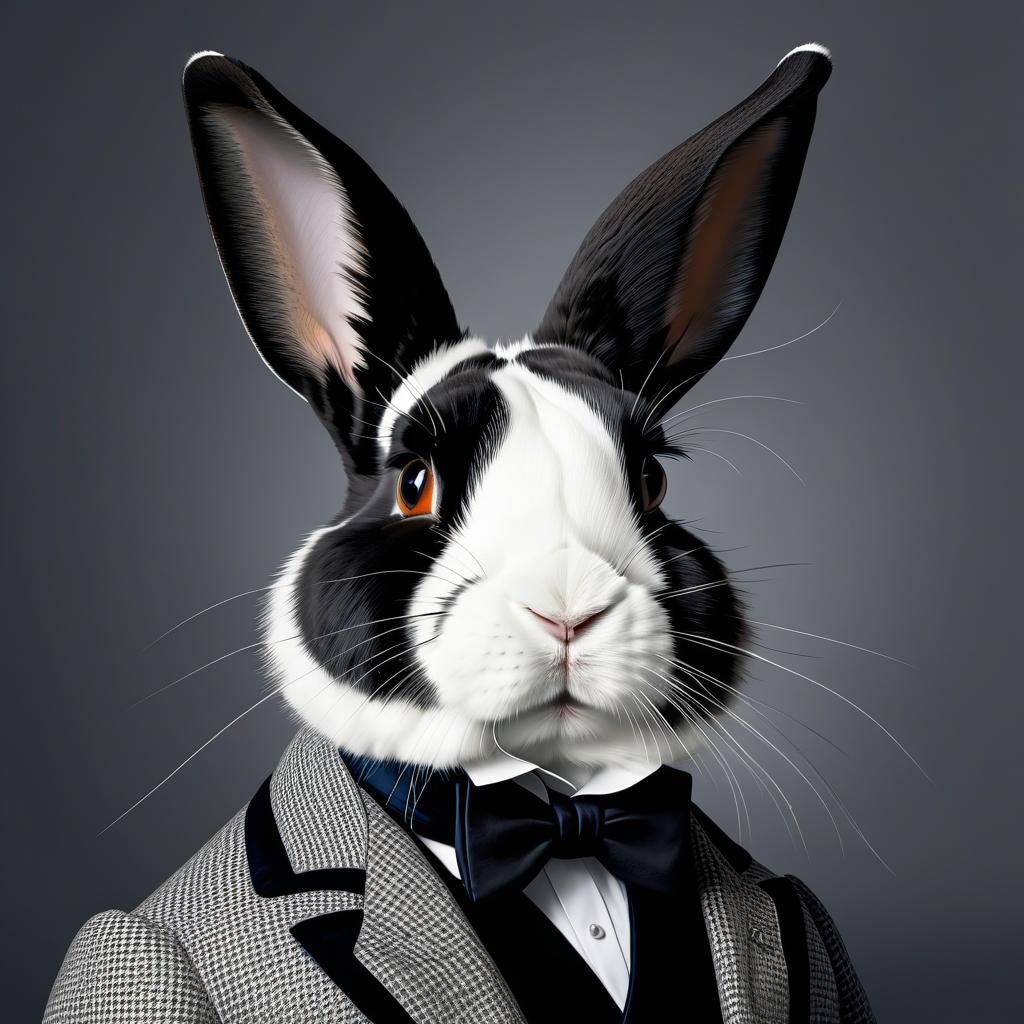 Royal Portrait of a Dutch Rabbit