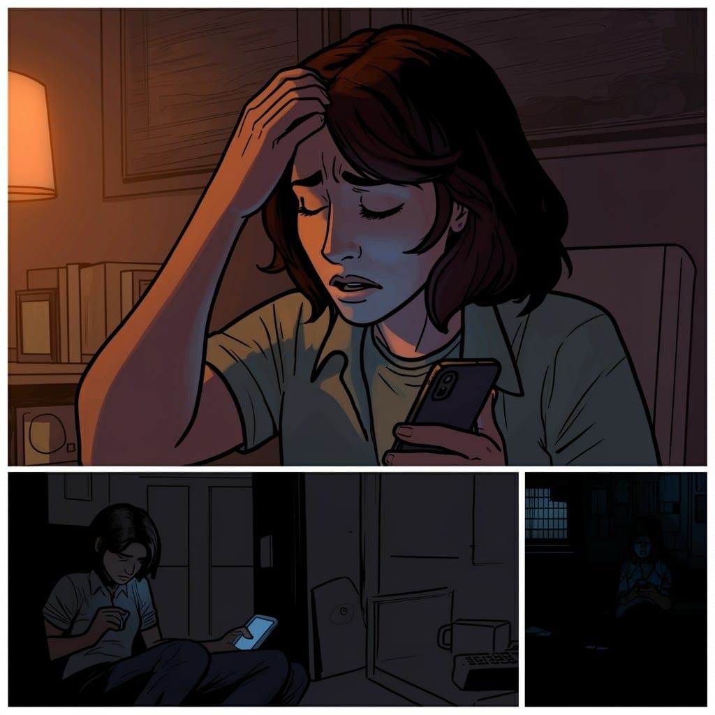 Frustrated Character in Comic Book Art Style