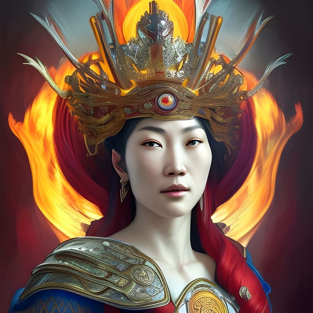 Empress Phoenix in Carved Armor Concept Art