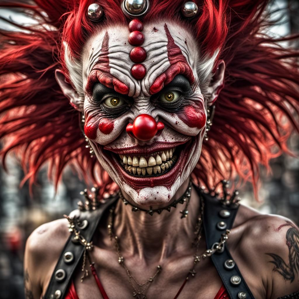 Hyperrealistic Zombie Monkey Clown Angel of Death