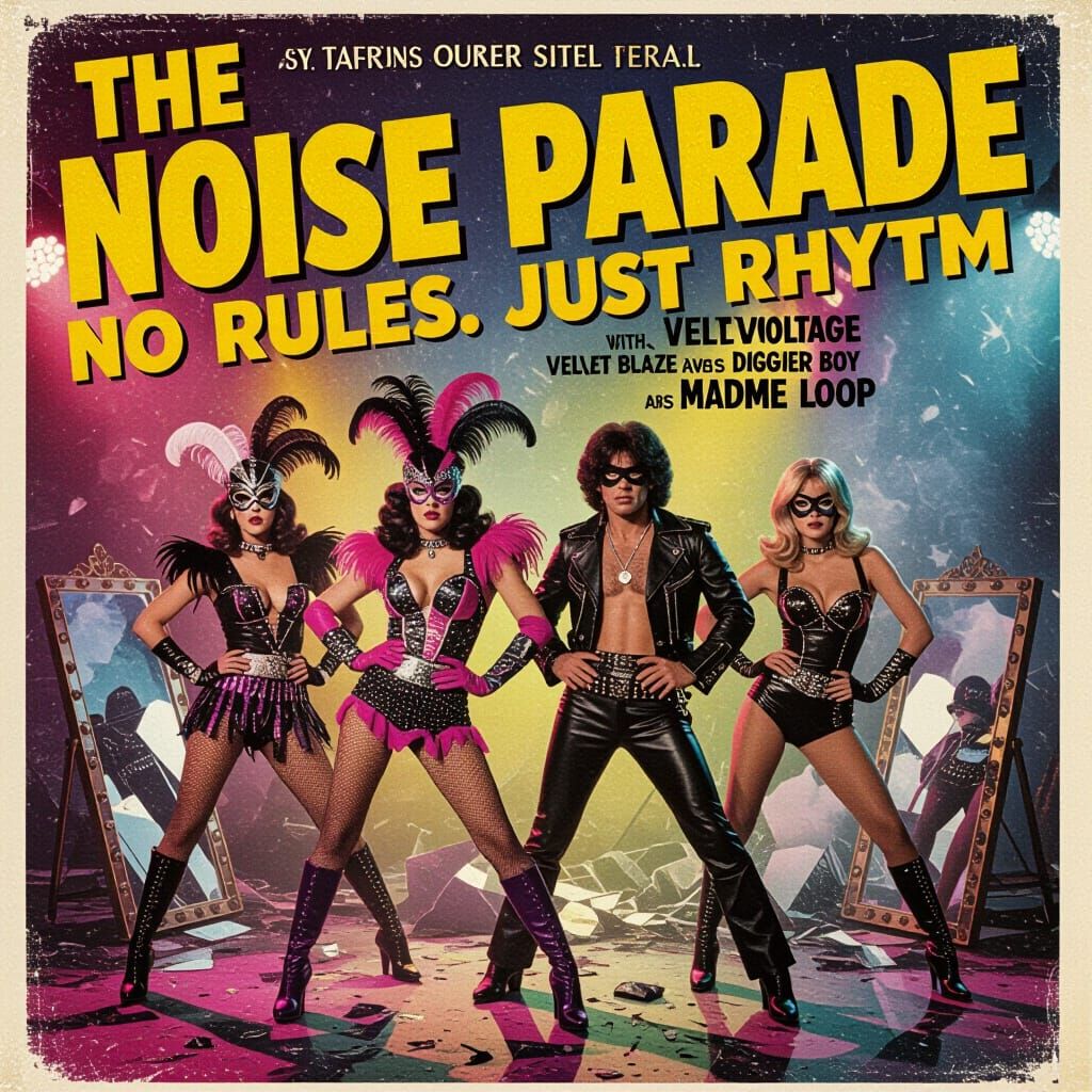 Psychedelic 70s Musical Movie Poster: The Noise Parade