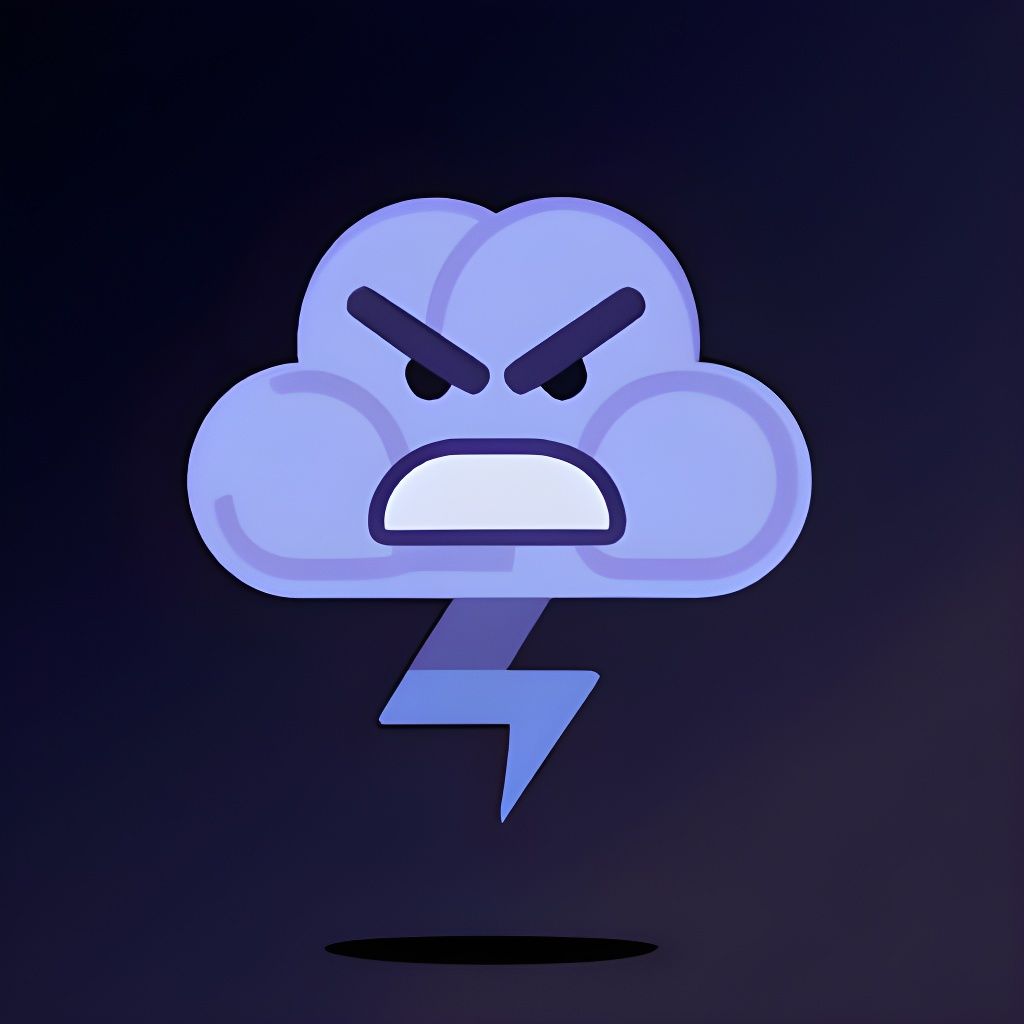 Angry Thundercloud: Concept iOS Emoji Design