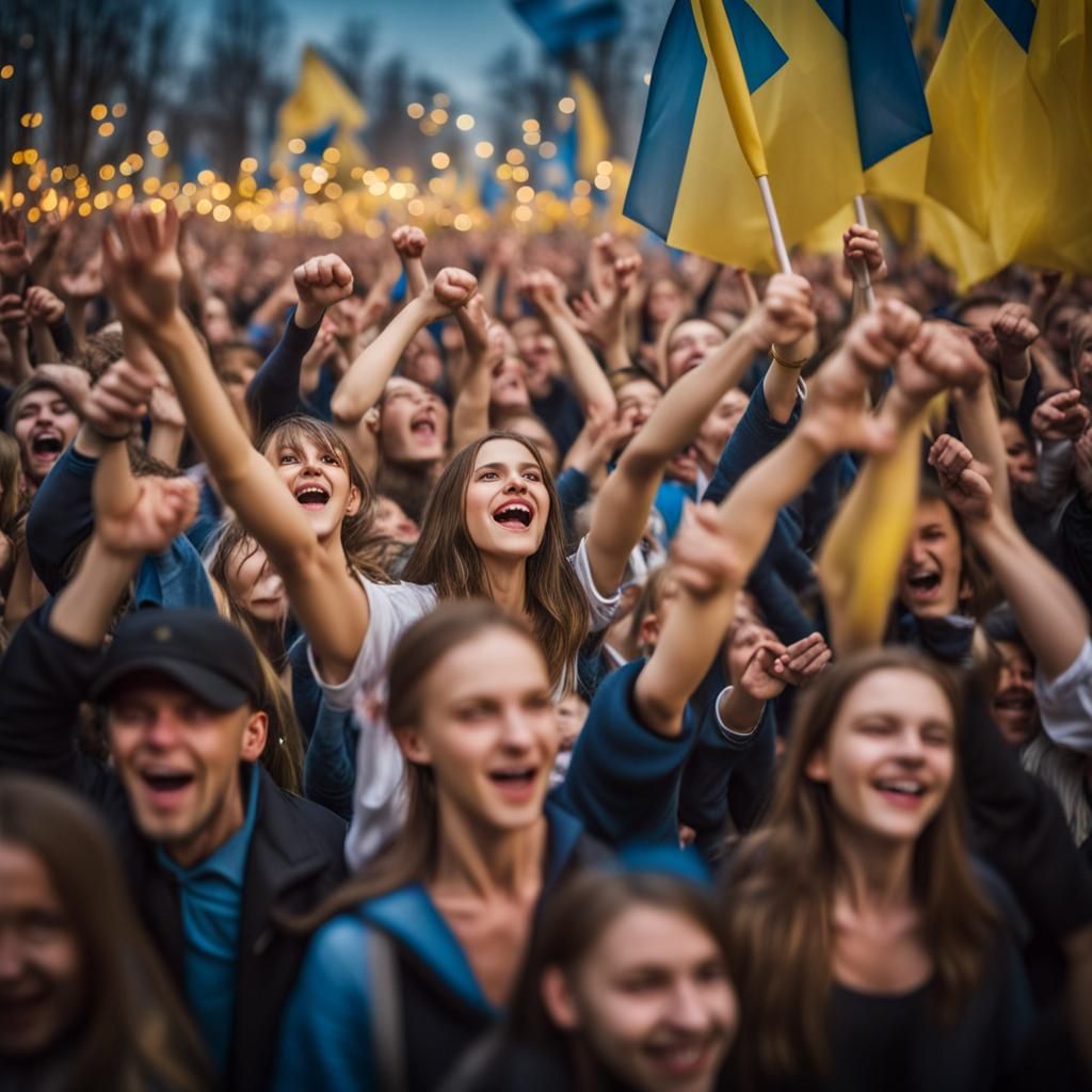 Ukrainians Celebrate Victory: Professional Photography