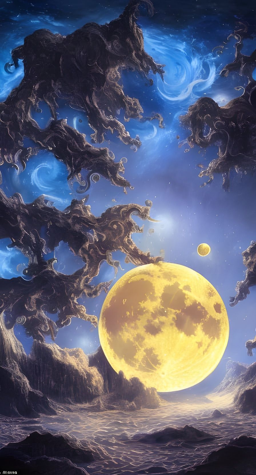 Moon in a Bottle: Detailed Fantasy Art