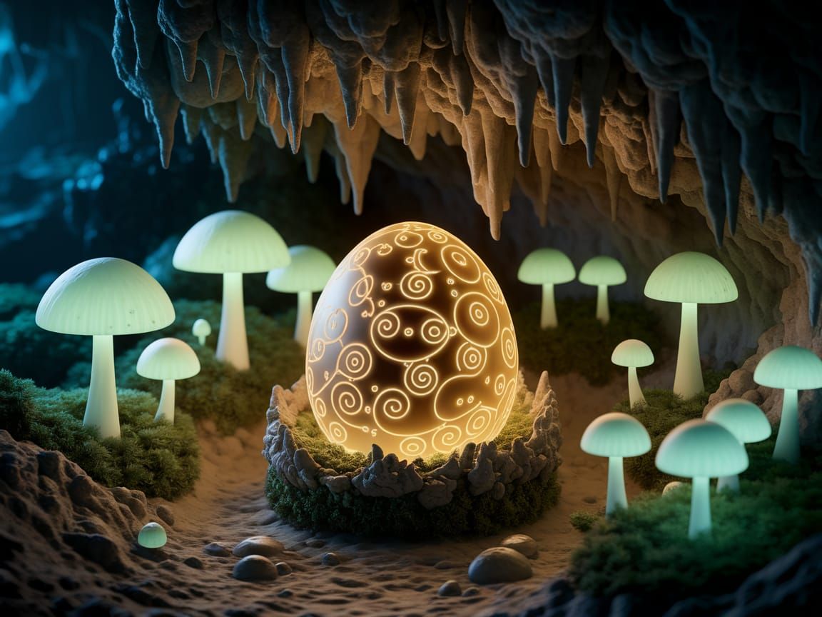 Golden Egg in Mystical Cave