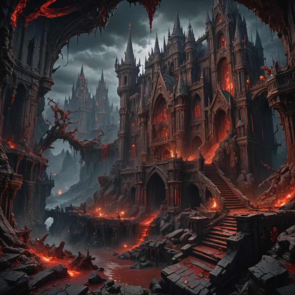 Blood in Darkness: Detailed Matte Painting