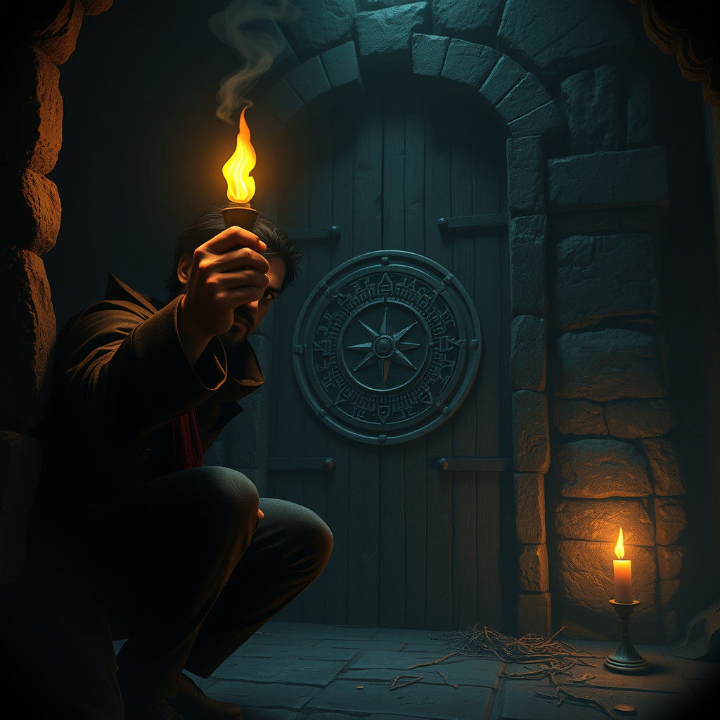 Spy Uncovers Secret Chamber in Anime Art Style