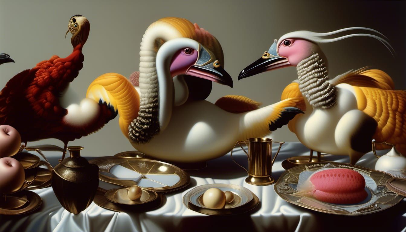 Abstract Portraits in a Bizarre Magical Scene