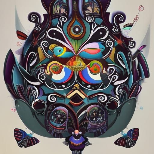 Butterfly Collection in Abstract Expressionist Style