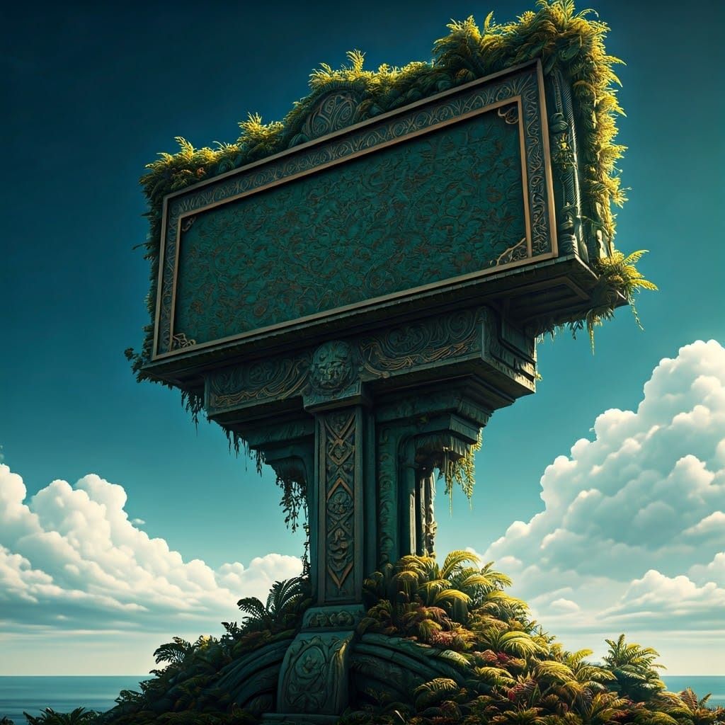 Majestic Billboard in a Fantastical Realm