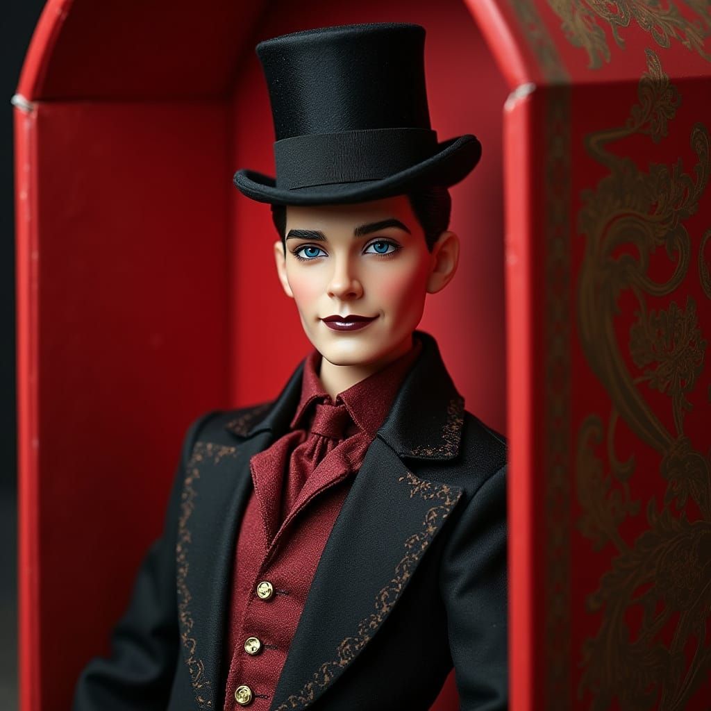 Action doll in box: Boy George as Harold Zidler of Moulin Ro...