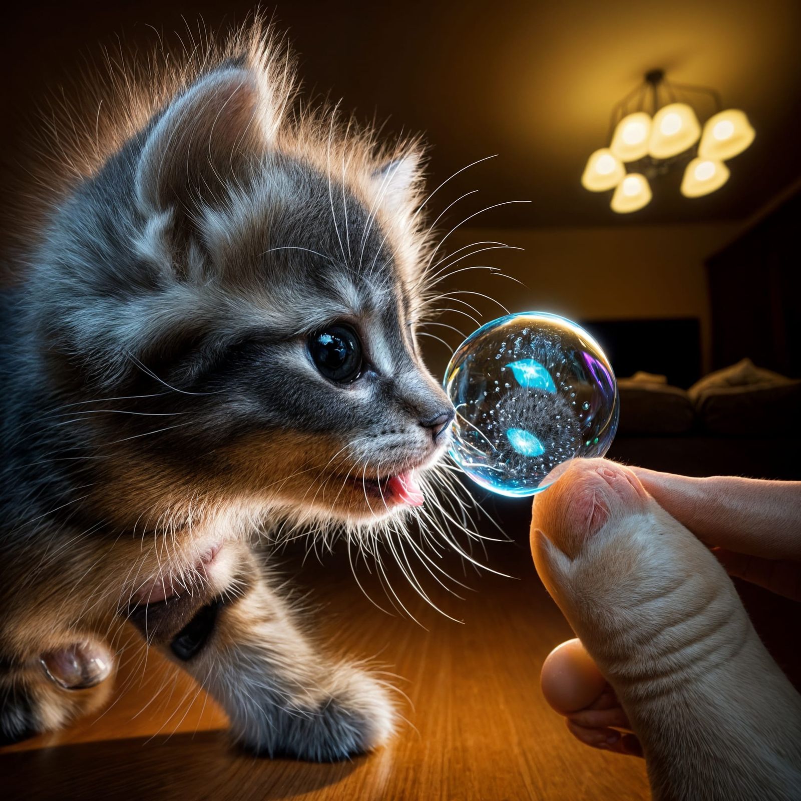 Kitten's Bubble Burst: High-Speed Photography