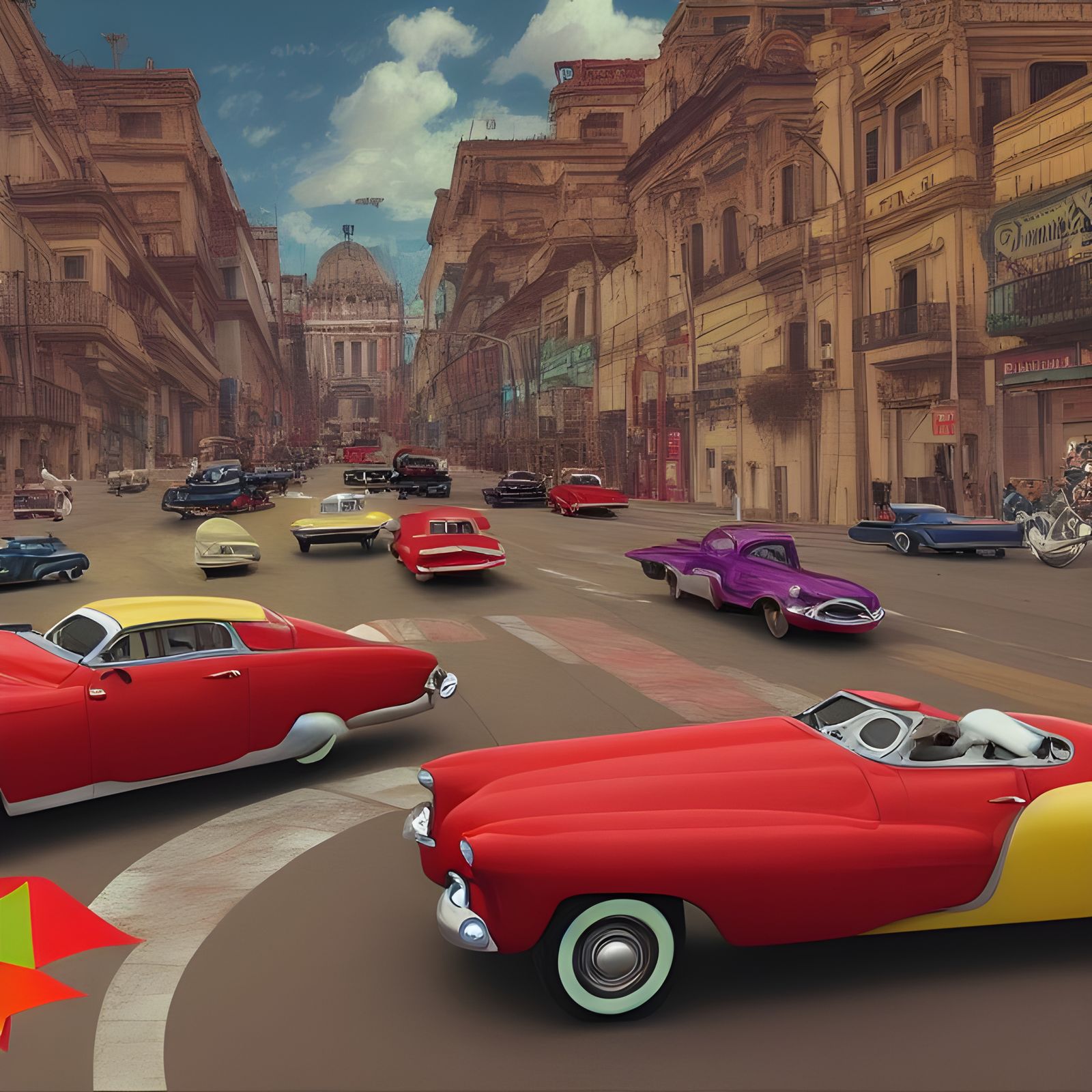 Vintage Pan American Road Race in Motion