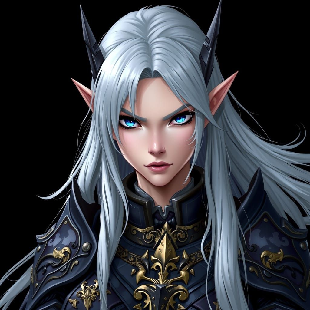 Ethereal Fantasy Warrior in Dark Armor