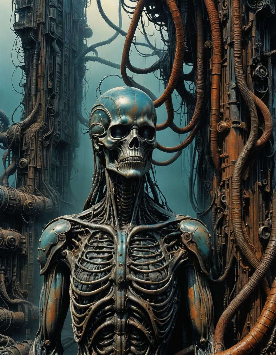 Grotesque Figure in Dark Surrealist Style