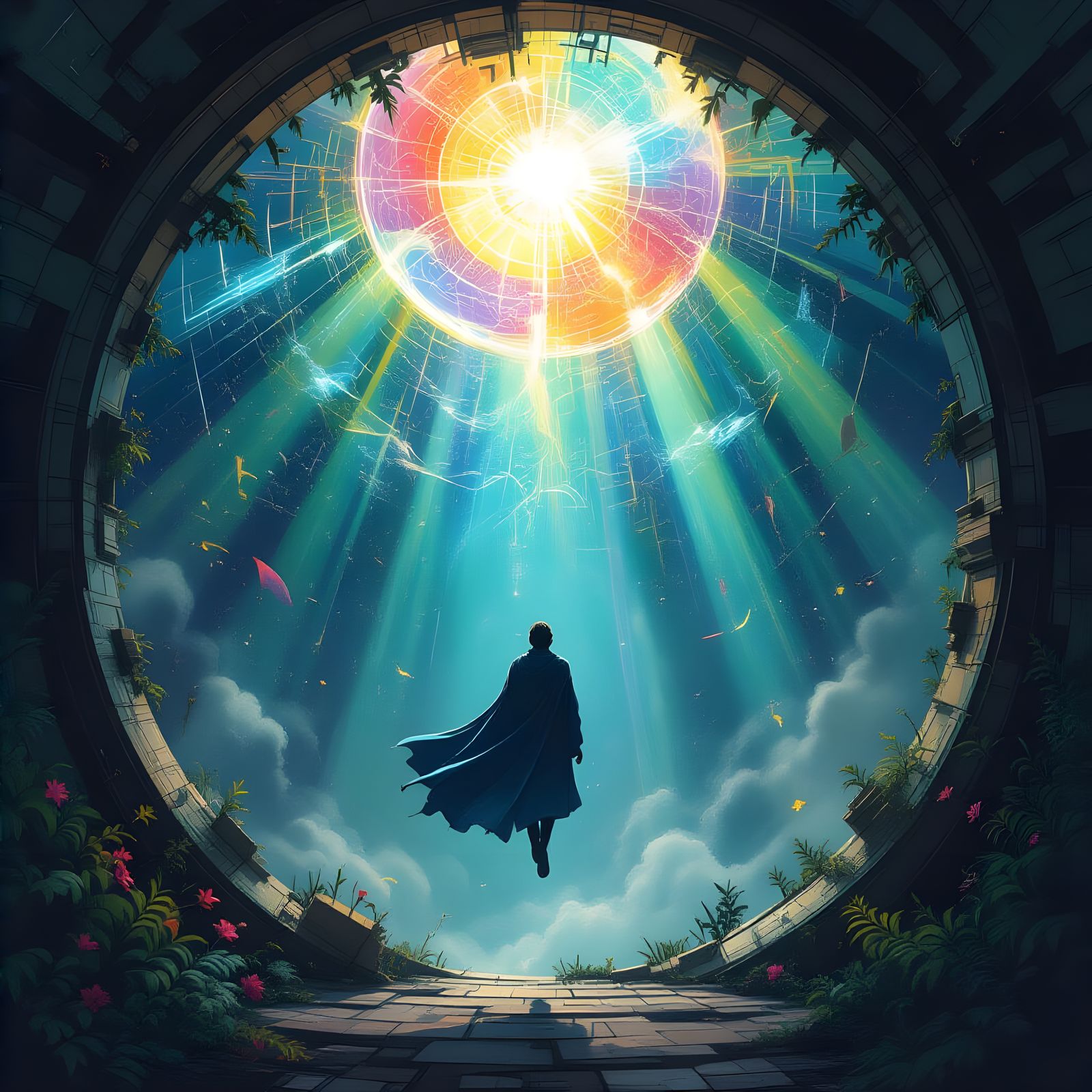 Abstract Ascension in Colorful Flux Style