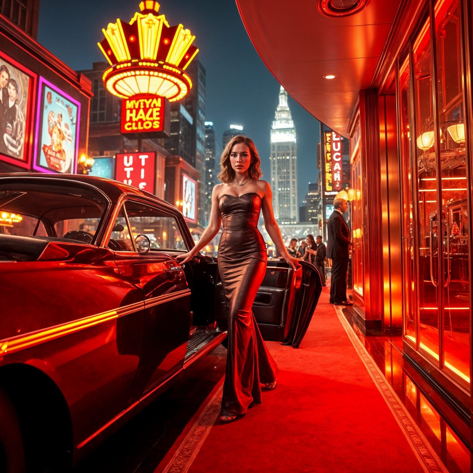 1960s Glamour: Women in Nightlife, Digital Art