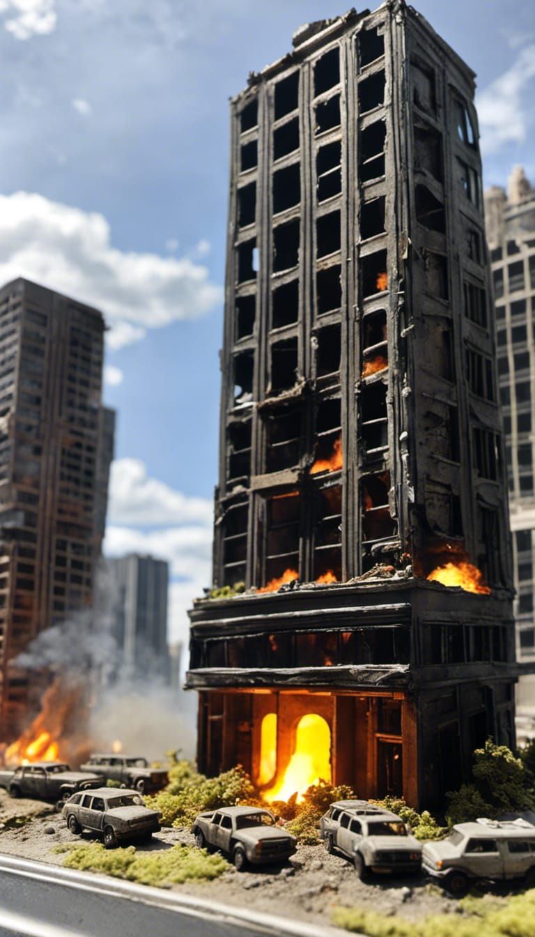 Post-Apocalyptic City Diorama in Miniature