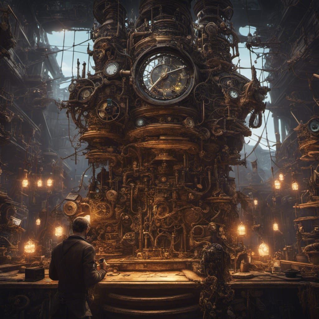 Steampunk DJ in Dark Fantasy Art