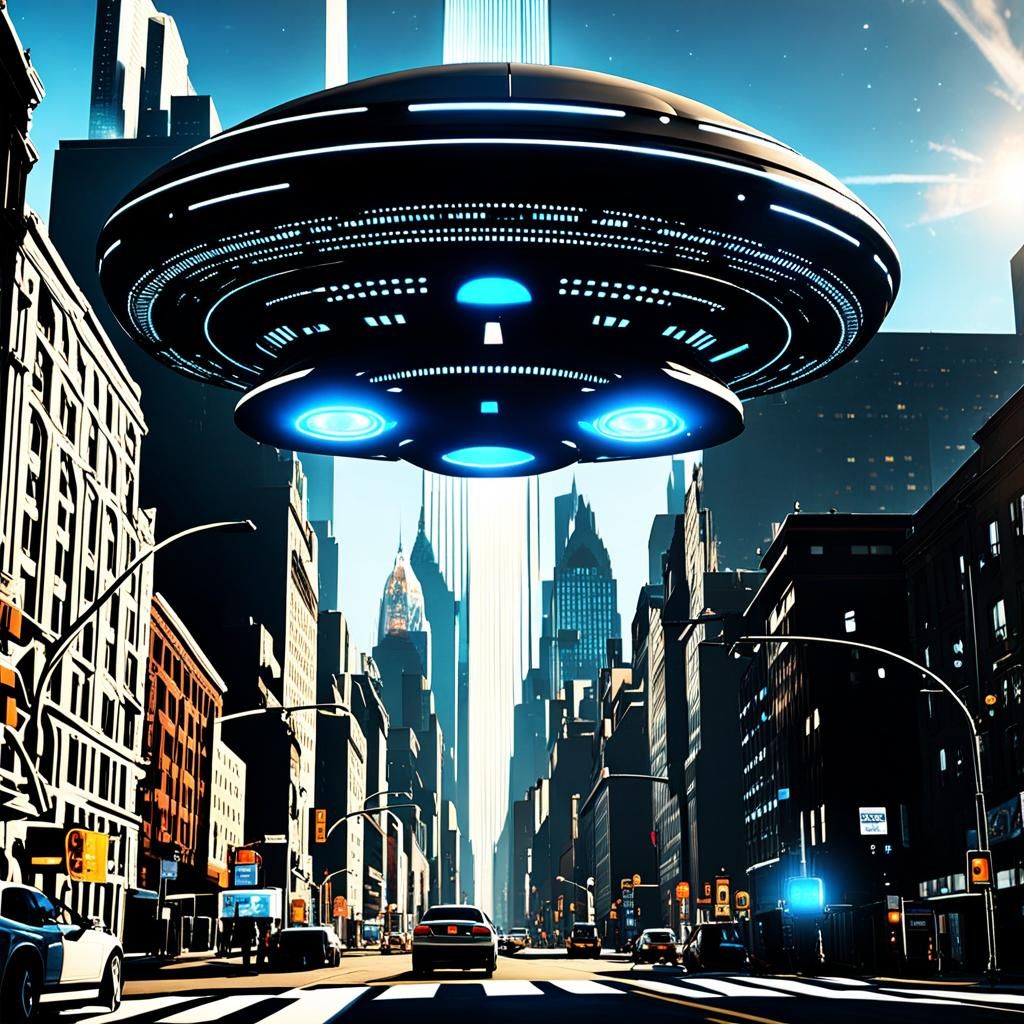 UFOs Landing in New York: 3D Game Cinematic