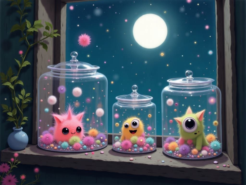 Monsters by the window