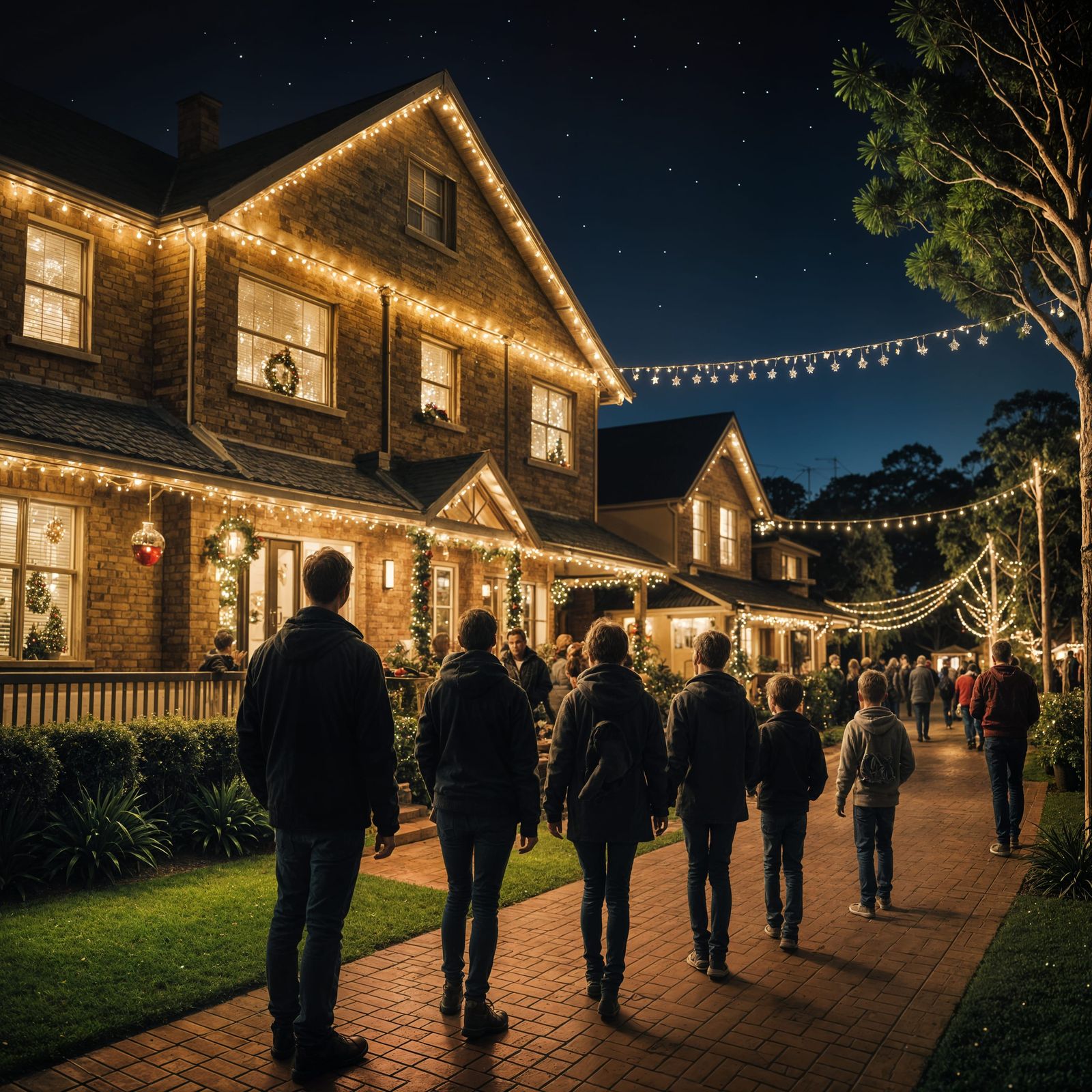 Christmas Lights in Suburban Australia