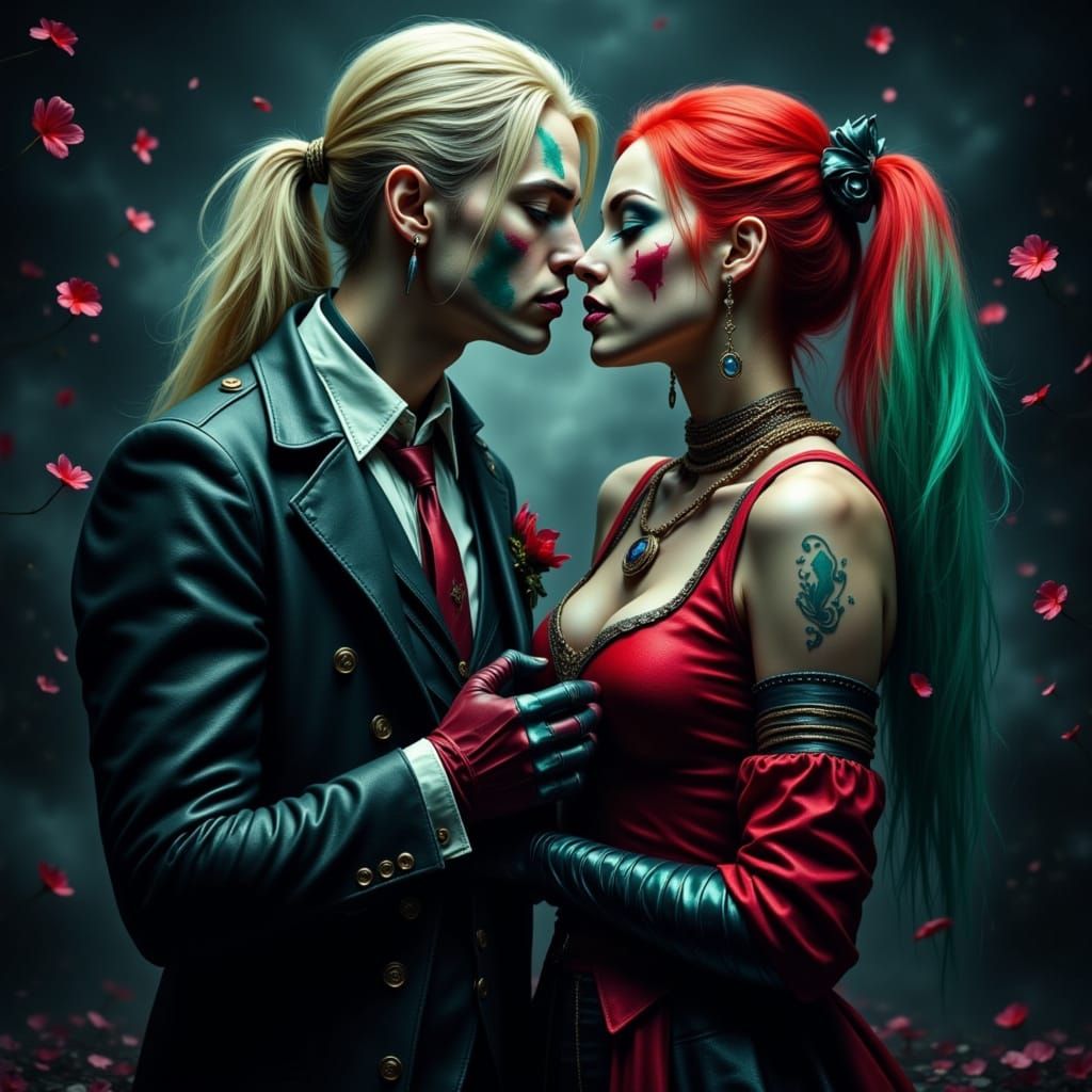 Vampire Goddess Entwined in Dark Fantasy Kiss