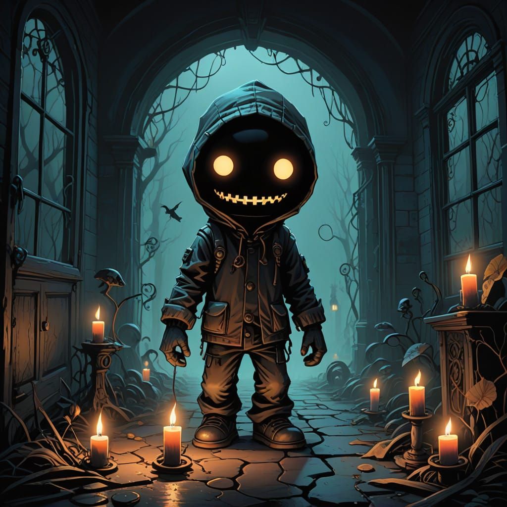 Sackboy Explores Haunted Mansion in Eerie Ghost Costume
