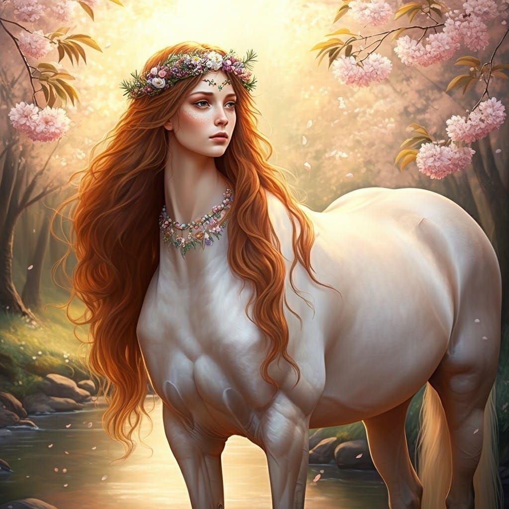 Enchanted Centaur in Woodland Scene