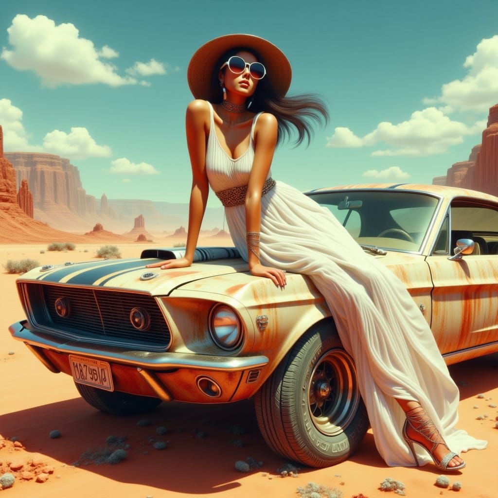 Post-Apocalyptic Desert Dreamscape in Industrial Style