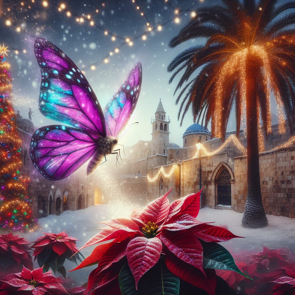 Christmas Butterfly Angel in Bethlehem