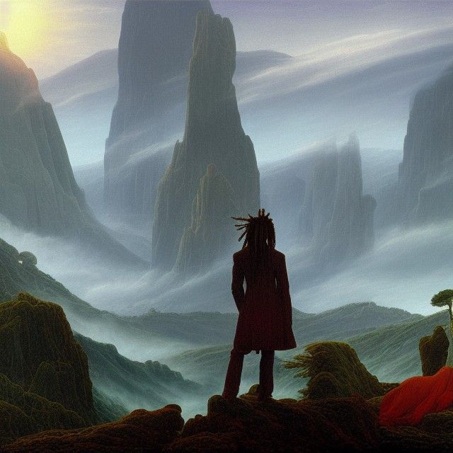 Rastaman Dub: Caspar David Friedrich Matte Painting