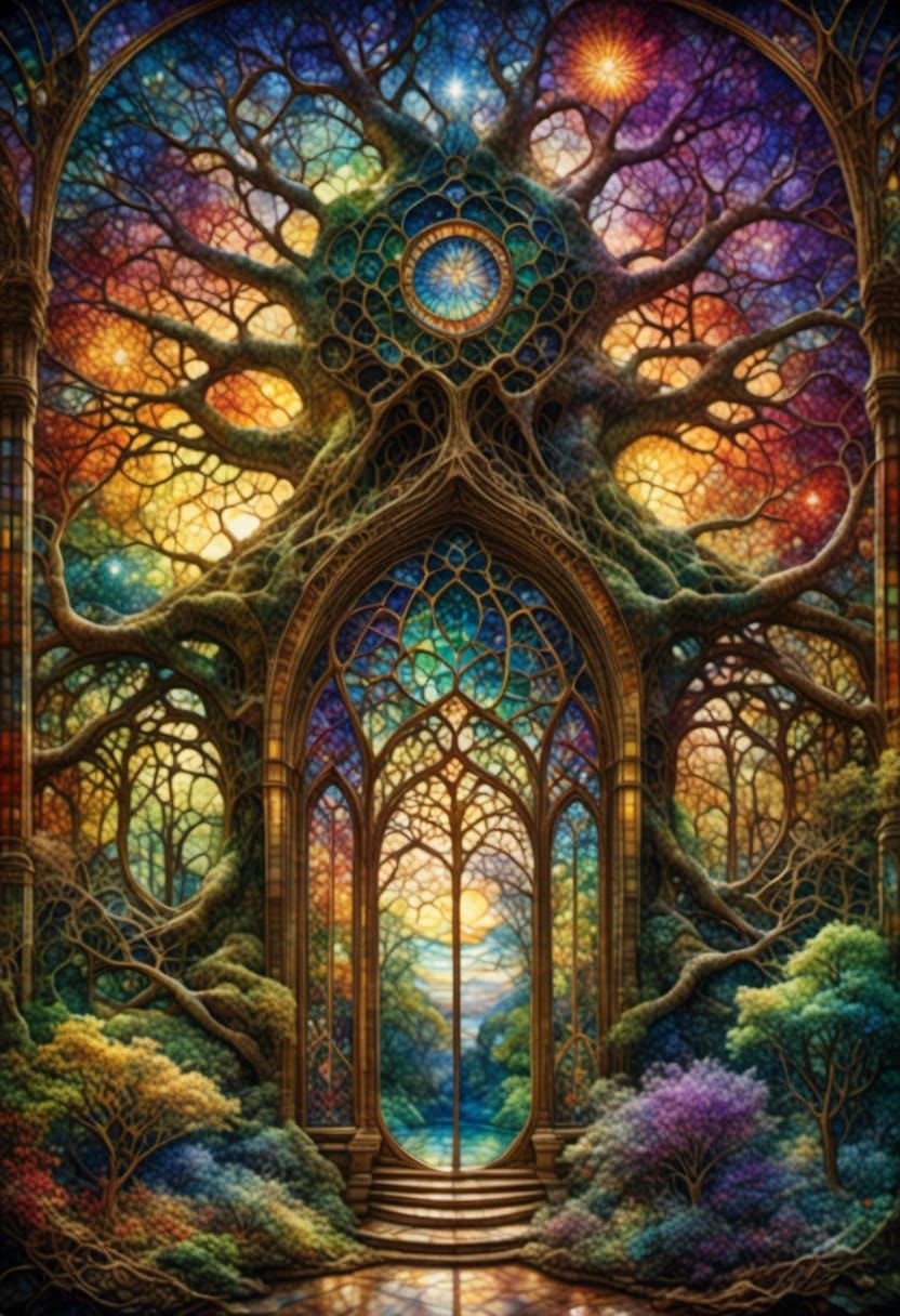 Interdimensional Portal to Bright Light: Hyperrealistic Imag...