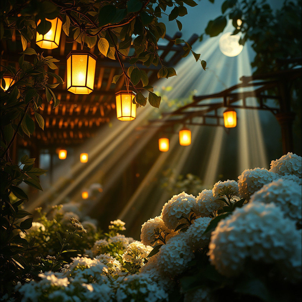 Firefly Lanterns Light Up a Mystical Garden