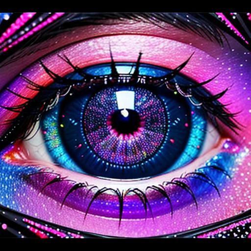 Maximalist Crystal Design with Pink Glitter