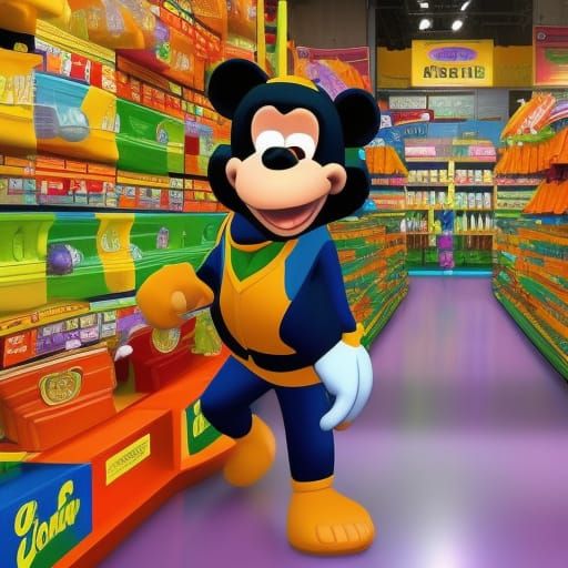 Chimpanzee Shopping for Screws in 3D Digital Art