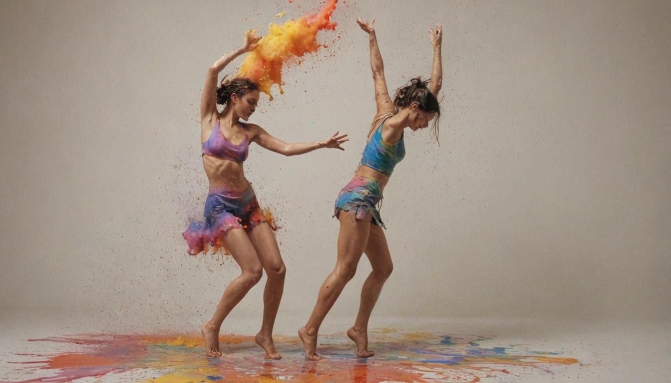 Dynamic Dance in Multicolored Fluids