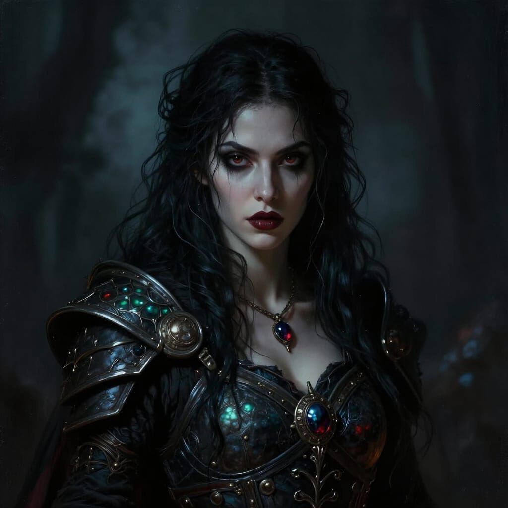 Gothic Warrior Portrait with Cinematic Lighting