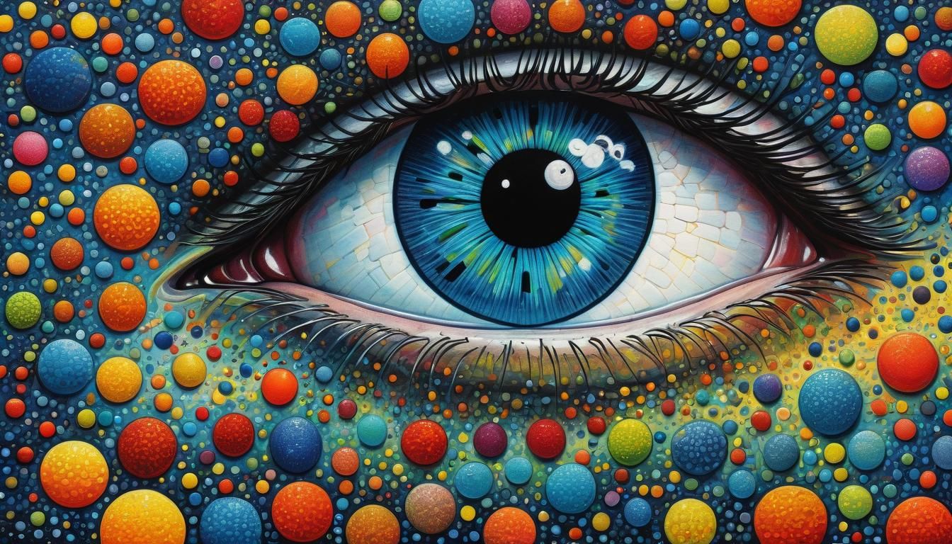 Surreal Pointillist Visualization of Consciousness in Vibran...