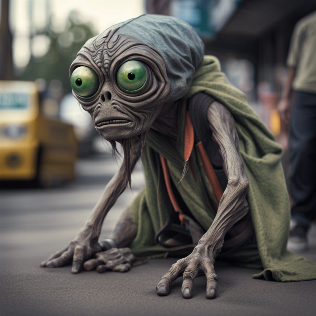 Distressed Alien: A Digital Rendering of Isolation